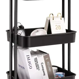 3 Tier Storage Organizer cart with Wheels for Office, Kitchen,Bathroom,Bedroom. Plastic Kitchen Trolley-20