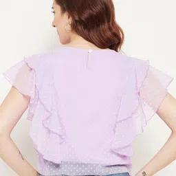 Bitterlime Flutter Sleeve Top image 5