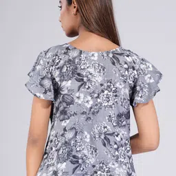 Bachuu Floral Printed Flutter Sleeves Top image 3