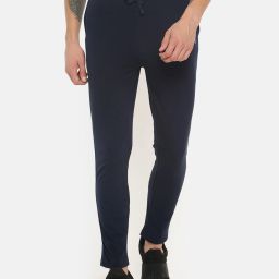Men Solid Blue Track Pants-image-46