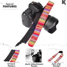 KRAPTICK DSLR Camera Straps, Camera Body Strap, Camera Accessories for Men (MFP981) Strap image 2