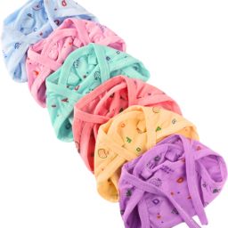 Cotton Nappies for new born baby 6 Pack Langot Washable Nappies, Multicolour-image-36