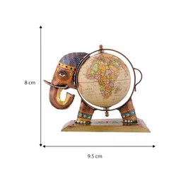 CraftVatika Blue Figurine Metal Elephant Table Top Showpiece image 2
