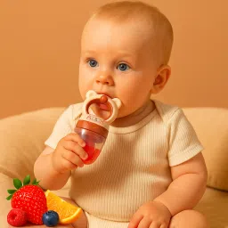 aerex Silicone Food Pacifier Soft Baby Fruit Nibbler Chewing Nibbler for Babies Teether and Feeder image 5