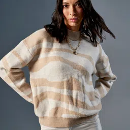 AND Abstract Printed Mock Collar Long Sleeves Pullover Sweatshirt image 5