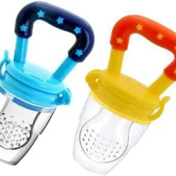 Nibbler, Soother for Babies | Pacifier for New Born Baby | Silicone Fruit and Juice Feeder Kids Nipple Pacifier for Fruit Vegetable BPA Free (Pack of 2) Soother (Blue, Yellow) Soother-18