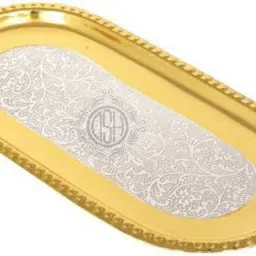 dsh Two Tone Floral Bowl Set With Spoon And Tray Use Home Decor Item With Velvet Box Tray image 3