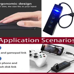ANJO USB Keyboard-Wireless Mouse-Wrist Support Pad-3.0Hub-Cleaner-OTG Micro&C Combo Set image 3