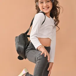 LilPicks Girls Round Neck Crop Top-picture-13