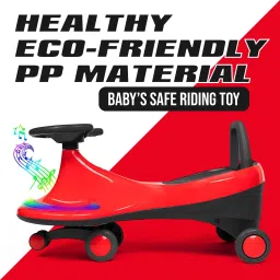pandaoriginals Musical Front Lights with Backrest Superior Quality Smooth Wheels Rideons & Wagons Non Battery Operated Ride On image 4