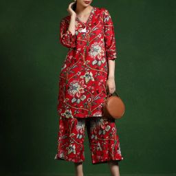 Women Pure Cotton Kurta Palazzo Set-image-54