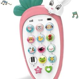 Cell Phone Toy for Learning Play, Early Education Telephone with Silicone Cover-6