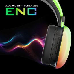 truke BTG Thunder with 40mm Titanium Driver,70H Battery,Detachable Mic,Dual Pairing Bluetooth Gaming Headset image 5