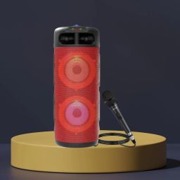 GUGGU Bluetooth (PORTABLE PARTY SPEAKER) With 2 mtr Long Wired Karaoke MicE140 40 W Bluetooth Party Speaker-image-107
