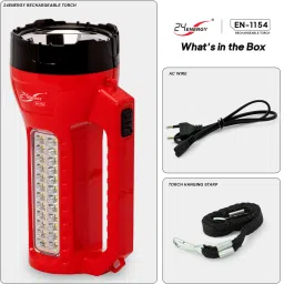 24 energy 100w Flashlight Torch with Side light Emergency Rechargeable Table Lamp EN-1194 Torch image 4