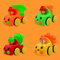 Builder Series Pullback Car/Push and Go Cartoon Design Toy Cars-22