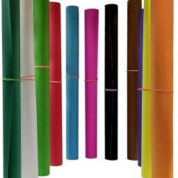 Chartpaper Multicolor - Sky blue, Magenta, Black, Parrot green, Hot Pink, Unruled 21"x27" 120 gsm Coloured Paper-21