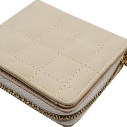 Women Beige Artificial Leather Wallet - Mini-30