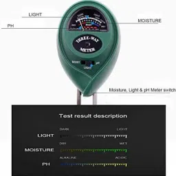 goodsbazaar ph meter soil tester 3 in 1 Soil Moisture Light and PH/Acidity Meter Hydroponic Soil Test Kit All-in-One Digital Moisture Measurer image 5