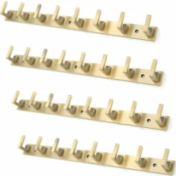 GlintGrip 8 Pin Chrome Hook Strip/Door Hanger Steel Trousers Pack of 4 Hangers For Trousers-14