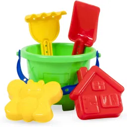 Beach Toys Set for Kids, Indian Made 5 Pcs Comfort Material, Sandpit Bucket,Animal, Mould, Beach Shovel Spade Etc Tool Kit, Beach Art Learning Toys, Also Use in Bath Tub Toys-image-73