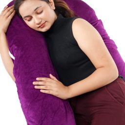 Microfibre Solid Pregnancy Pillow Pack of 1-image-46