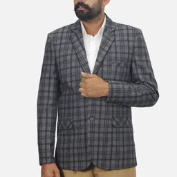 gargian master cut Men Checkered Single Breasted Wedding Blazer-picture-23