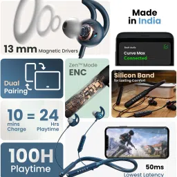 boult Curve Max with 100H Playtime, ENC Mic, Dual Device Pairing, Fast Charging, 5.3v Bluetooth Gaming Headset image 2