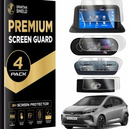 spartan shield Screen Guard for TATA ALTROZ 2025 [4 PACK] || PURE | PURE S || 7 Inch Infotainment + Smart Digital Steering + AC Panel + 4 inch Instrument Cluster Protector || Anti Scratch || All New TataAltroz Feel Special Edition Car Display Accessories 2025 [NOT TEMPERED GLASS]-image-96