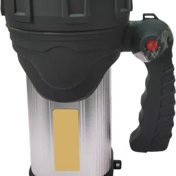 Rechargeable Waterproof Led Long Range & Ultra Bright Laser Search Light Flashlight Torch (Silver color) Torch-11