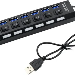 A1 Galaxy USB Splitter Multi Port USB 2.0 HUB, 7 Port with Independent ON/Off Switch and LED Indicator USB A Port DataHUB,Suitable for PC Computer Keyboard Laptop Mobile USB Hub-image-22