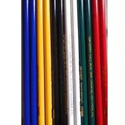 12 Glass Marking Pencils RAUND Shaped Color Pencils Multicolor Pencil-image-26