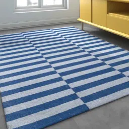 jaipur rugs Blue Wool Geometric 60 x 84 Inches Flat Weaves Dhurries-picture-49
