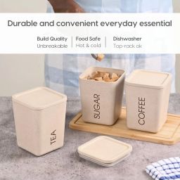 Plastic Tea Coffee & Sugar Container - 800 ml-image-33