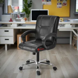 Ergonomic Office Home study reception school library Revolving Chair with arms Leatherette Office Arm Chair-49