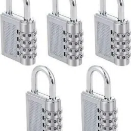 Unikkus Set of 5 Number Lock for home, Combination Lock (Silver) Combination Lock-picture-14