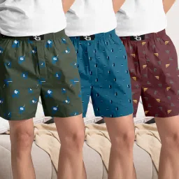 Pack of 3 Self Design Men Boxer-21