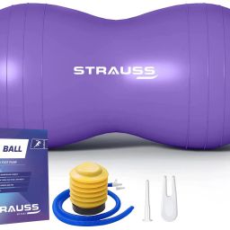 Anti Burst Gym Ball Peanut Shape | Exercise Ball For Kids, 95X45 Cm (Purple) Gym Ball-image-43