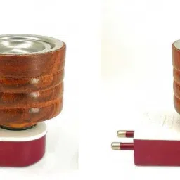 Electric Wooden Kapoor Dhoop Dani Incense Burner Wooden, Steel, Plastic Incense Holder (pack of 2) Wooden, Plastic, Steel Incense Holder-15