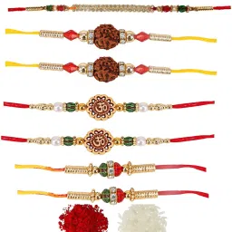 Bhaiya Bhabhi XXUCRK804 Pearl Chawal Roli Pack, Bracelet, Rakhi Set-17