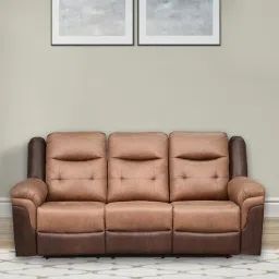 royaloak Georgia Fabric 3 Seater Motorized Recliner In Brown & Coffee Colour-picture-20