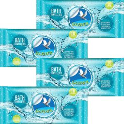 Aqua Bath Wipes| Body Cleansing Wipes | Aloe Vera & Vitamins | Cleanse & Protect Adult Diapers - L-image-1