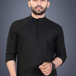 Men Solid Pure Cotton Straight Kurta-image-81