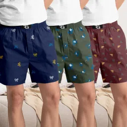 Pack of 3 Self Design Men Boxer-13