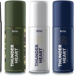 Black Rock, ThunderHeart Green, White, Blue, Bindas Grey Deodorant 40 ML Each Deodorant Spray-For Men-picture-4