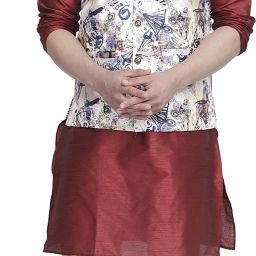 Men Pure Silk Kurta Pyjama Ethnic Jacket Set-image-69