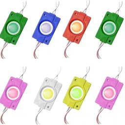 12 Pcs(2Pc Each Red Green Blue Yellow White Pink) DC 12V 2.4W Coin LED for Car Light Electronic Hobby Kit-18