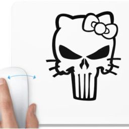 UDNAG White Mousepad 'Death | Female Skull' for Computer / PC / Laptop [230 x 200 x 5mm] Non Slip Base Mousepad-image-51