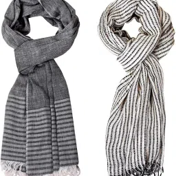 Striped Pure Cotton Men Multicolor Stole-image-24