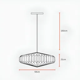 FIG Oblong 2 Off White & Black Textured Spherical Shaped Ceiling Lamp image 4